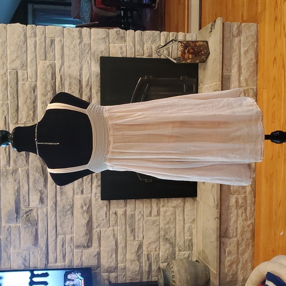 PIKO 1988 Pink/Peach Dress Floral Accents. Size Small / Medium - Picture 2 of 4